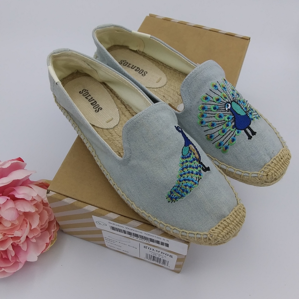 *SOLD* SOLUDOS Peacock Embroidered Smoking Slipper - Picture 7 of 9